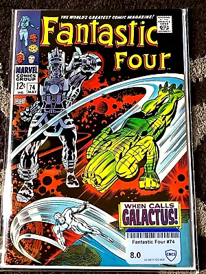 Buy Fantastic Four #74, CBCS (not CGC) Raw Grade 8.0 (VF), Silver Surfer Appears! • 130.40£
