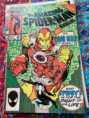 Buy Amazing Spider-Man Annual 20 Iron Man 2020 Mark Beachum Black Costume 1986 • 4.05£