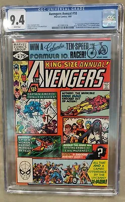 Buy Avengers Annual 10 CGC 9.4 WP, 1ST ROGUE 1981 • 145£