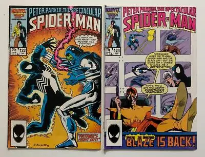 Buy Spectacular Spider-man #122 & #123 (Marvel 1987) 2 X FN / FN+ Condition Issues • 12.50£