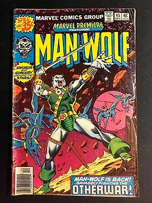 Buy Marvel Premiere #45 1978 Man-Wolf  Other World David Kraft Newsstand • 1.59£