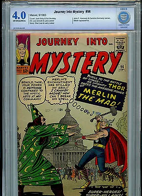 Buy Thor Journey Into Mystery #96 CBCS 4.0 VG 1963 Marvel Amricons John Kennedy B3 • 198.24£
