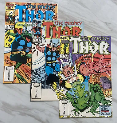 Buy Mighty Thor #364 #365 & #366 (Marvel, 1985) 1st Throg Frog Of Thunder Set! • 21.37£