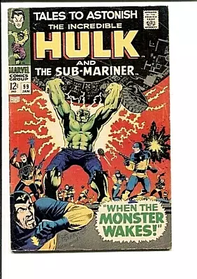 Buy Tales To Astonish 99 Fn Hulk Cover 1968 • 21.35£