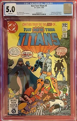 Buy New Teen Titans #2 1st Appearance Of Deathstroke CGC 5.0 (1980) • 69.95£