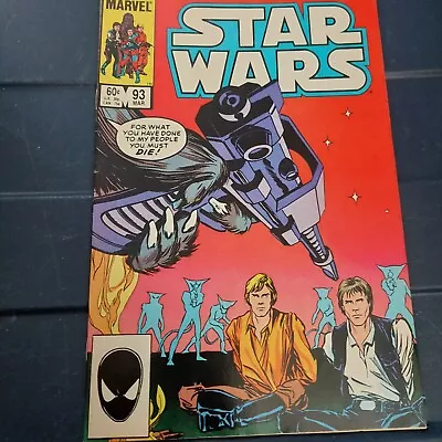 Buy 1985 Vintage Marvel Comics Group Star Wars #93 Comic Book - Nice Condition VF+ • 9.62£