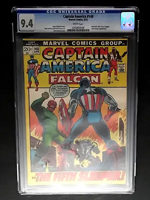 Buy Captain America #148 Cgc 9.4 Wp Red Skull Nick Fury Kingpin Marvel Comics 1972 • 138.52£