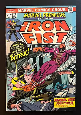 Buy MARVEL PREMIERE #20 IRON FIST  2nd Colleen Wing, Batroc App. Marvel Comics 1975 • 12.86£