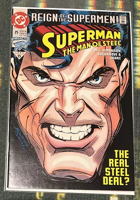 Buy Superman Man Of Steel #25 1993 DC Comics Sent In A Cardboard Mailer • 3.99£