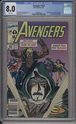 Buy Avengers #333 - Cgc 8.0 - Doctor Doom - Nick Fury - Doctor Strange • 46.35£