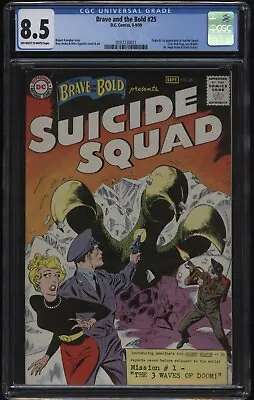 Buy 1959 Brave & The Bold #25 1ST App SUICIDE SQUAD Origin KEY CGC 8.5! SILVER AGE! • 94,511.60£