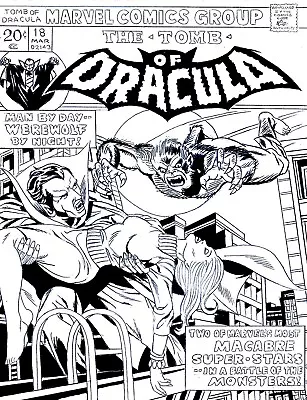 Buy The Tomb Of Dracula # 18 Cover Recreation Original Comic Art On Card Stock • 39.52£