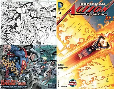 Buy Action Comics #51 Original Art Double Page Splash Superman SIGNED Paul Pelletier • 790.60£
