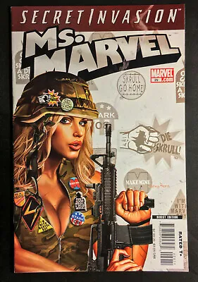 Buy Ms Marvel 29 Greg Horn Spider-man V 2 Wolverine Avengers 1 Coy Military Army War • 6.36£