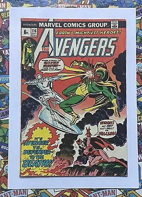 Buy Avengers #116 - Oct 1973 - Silver Surfer Appearance! - Fn (6.0) Pence Copy! • 12.74£