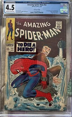 Buy The Amazing Spider-man #52 CGC 4.5 September 1967 • 99£