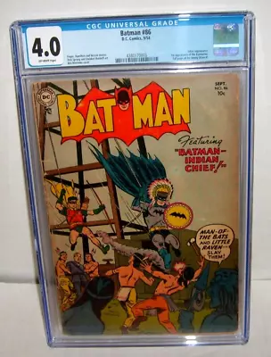Buy BATMAN # 86 CGC 4.0 OW First Appearance Of The Batmarine 1954 Golden Age Comic • 319.80£