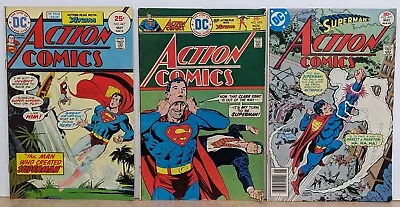 Buy ACTION COMICS 447, 453 And 471 Lot 1975 Bronze Age DC - Superman • 9.49£