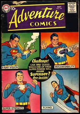 Buy ADVENTURE COMICS #248 1958 FN- SUPERBOY Aquaman GREEN ARROW   • 79.94£