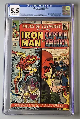 Buy Tales Of Suspense #66 CGC 5.5 Marvel 1965 Origin And 1st Silver Age Of Red Skull • 96.51£
