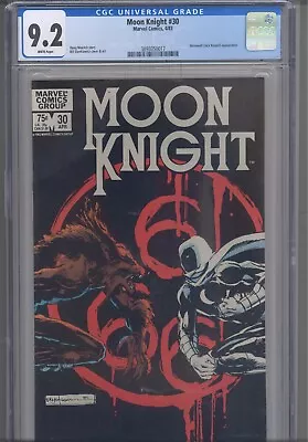 Buy Moon Knight #30 CGC 9.2 1983 Marvel Comics Werewolf (Jack Russel) App • 33.94£