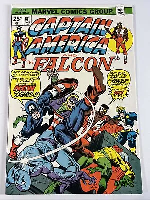 Buy Captain America #181 (1975) 1st Roscoe Simons New Cap ~ MVS | Marvel Comics • 11.39£