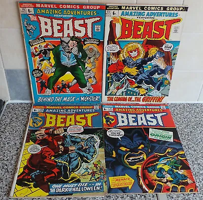 Buy Amazing Adventures 14, 15, 16, 17 The Beast Marvel 1972/73 X Men Avengers Bronze • 30£