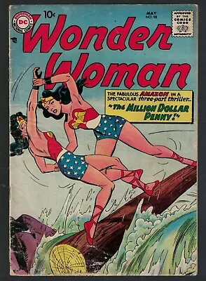 Buy Wonder Woman DC COMICS 98 Vg- 3.5 1958 App & New ORIGIN Justice League Superman • 959.99£