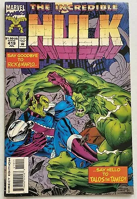 Buy The Incredible Hulk. 419.  July 1994. Fn Condition. • 6.99£