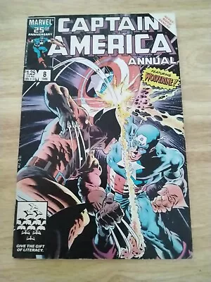 Buy Captain America Annual #8 : Marvel Comics 1986 Cap Vs Wolverine : Mike Zeck Art • 14.99£