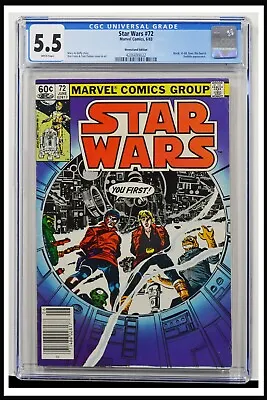 Buy Star Wars #72 CGC Graded 5.5 Marvel June 1983 Newsstand Edition Comic Book. • 57.24£