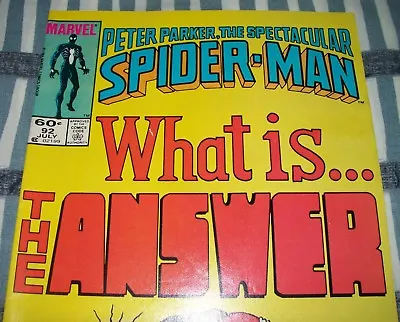 Buy Peter Parker The Spectacular Spider-Man #92 Mark Jewelers Variant Edition 1984  • 17.58£
