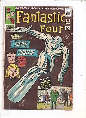 Buy FANTASTIC FOUR #50! GALACTUS! CLASSIC SILVER SURFER COVER! Jack KIRBY! Stan LEE! • 166.02£