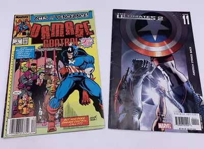 Buy Lot (2) Captain America - Damage Control #1 Vol. 2 (Marvel, 1989 2nd Series) • 2.92£