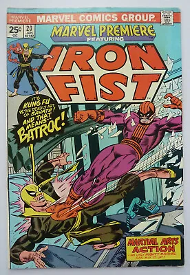 Buy Marvel Premiere #20 Featuring Iron Fist - Marvel Comics January 1975 VF- 7.5 • 22.95£