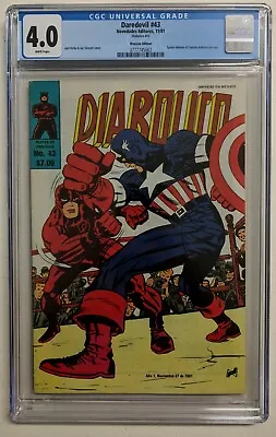 Buy Diabolico/ Daredevil 43 CGC 4.0 Capt. America Vs. DD Kirby Cover Mexican Edition • 79.95£