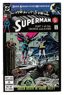 Buy Superman #44 (Vol 2) : VF/NM :  Green Death In Crime Alley  : Batman • 1.95£