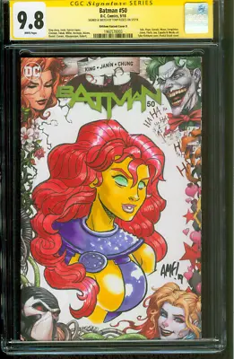 Buy Teen Titans Starfire 50 CGC 9.8 SS Tony Fleecs Original Art Sketch 9/18 • 400.30£