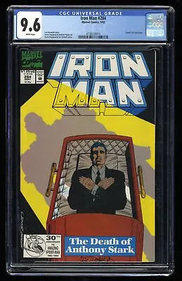 Buy Iron Man #284 CGC NM+ 9.6 White Pages  Death  Of Tony Stark! Marvel 1992 • 37.95£