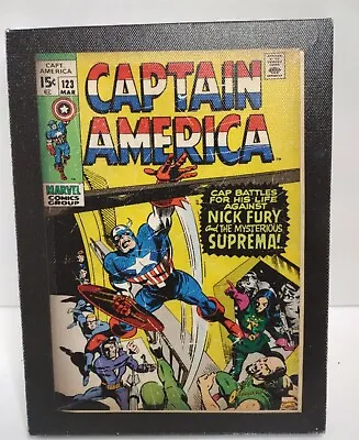 Buy Captain America 8.5  X 6.5  Canvas Picture Of Comic Book #123, Good Condition • 9.59£