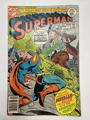 Buy Vtg 1977 Superman #310 DC Comics Metallo With The Krytonite • 3.54£
