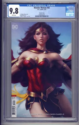 Buy Wonder Woman #65 CGC 9.8 Stanley Artgerm Lau Variant Cover Highest Graded (2019) • 24.06£