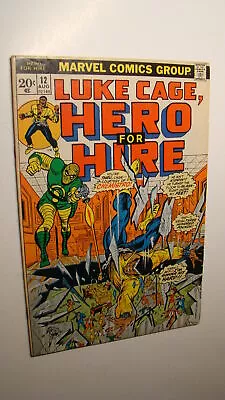 Buy Luke Cage, Hero For Hire 12 *solid* Power Man Vs 1st Chemistro 1973 • 13.46£