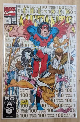 Buy New Mutants #100 Second Print Gold Cover Marvel Comic 1991 Liefeld X-Force • 3.60£