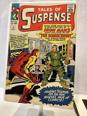 Buy Fantastic Raw Copy TALES OF SUSPENSE #51 (1964) 1ST APPEARANCE OF THE SCARECROW • 158.31£