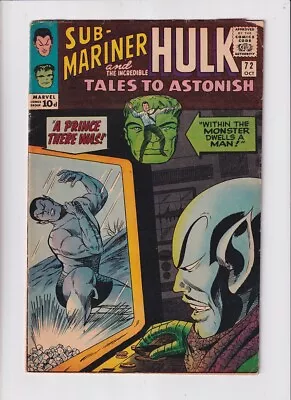 Buy Tales To Astonish (1959) #  72 UK Price (4.0-VG) (1962547) Sub-Mariner, Hulk ... • 18£