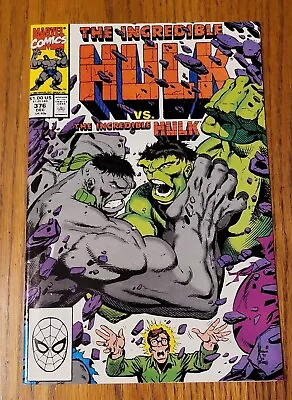 Buy Incredible Hulk #376 Gray Hulk Vs Green Hulk (1990 NM) Tiger Electronics Insert  • 11.99£