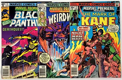Buy Marvel Premiere Featuring #33 The Mark Of Kane #38 Weirdworld #47 Black Panther • 17.82£
