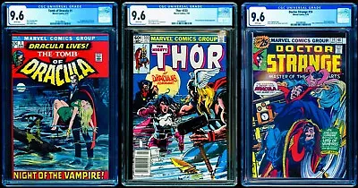 Buy Tomb Of Dracula 1 Thor 333 Doctor Strange 14 Cgc 9.6 White Pages 💎 Set Of 3 • 1,946.14£