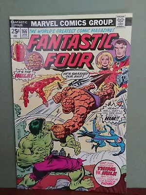 Buy Fantastic Four #166 (1975) Classic Battle Of The Hulk Vs The Thing   8.0 Sweet   • 19.98£